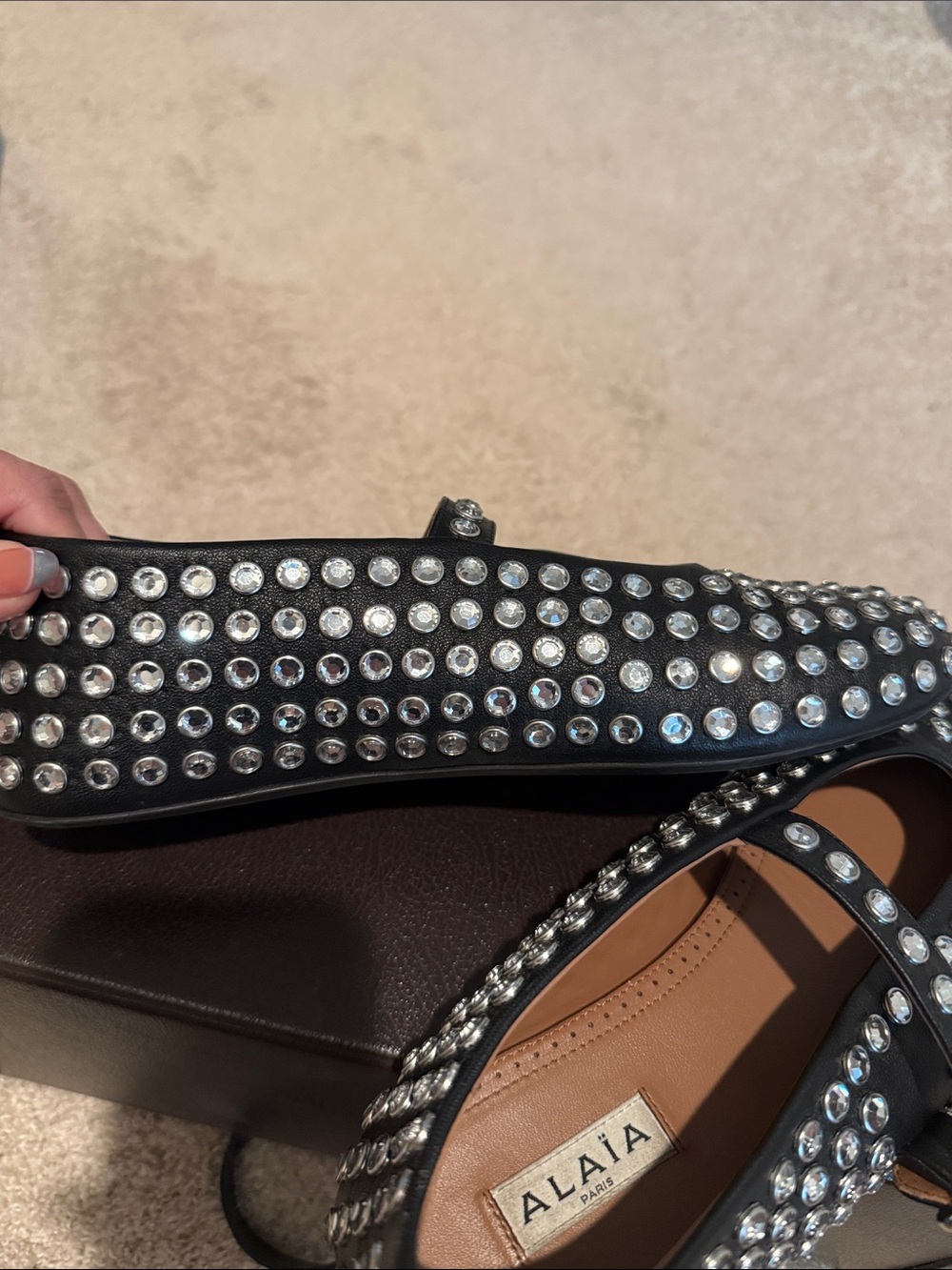 Alaia Studded Ballet Flats 37.5 excellent condition - Picture 5 of 7